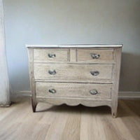'Bettborn' - Solid Oakwood Marble Top Chest of Drawers