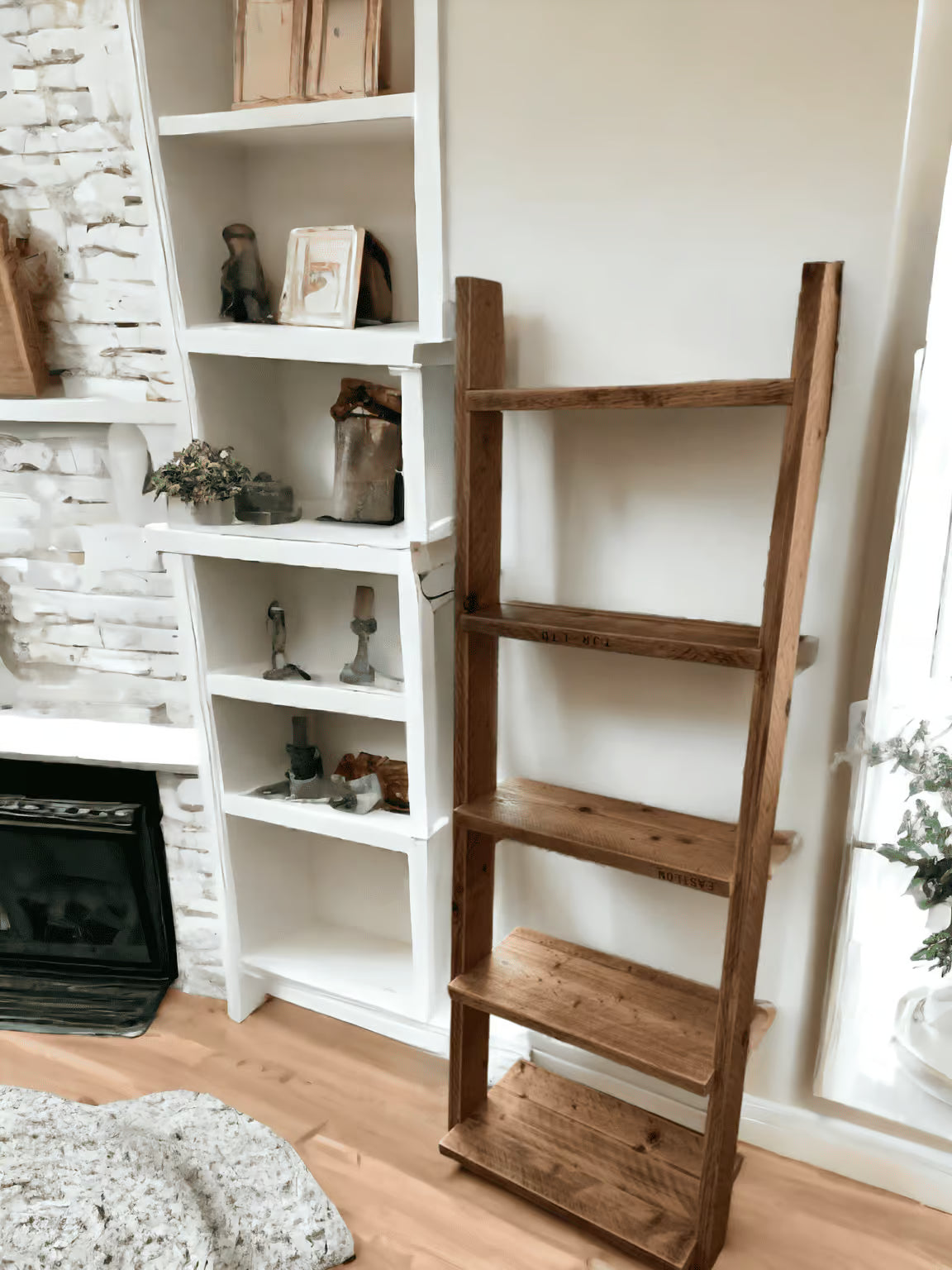 THE PISA - Reclaimed Wooden Ladder Shelves