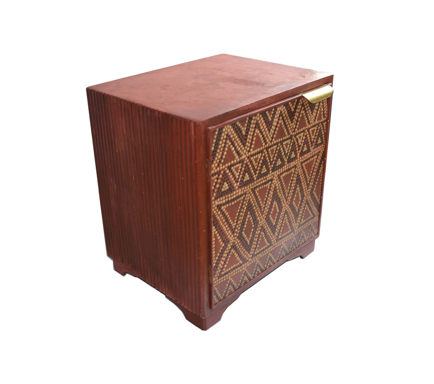 "Ebiriko" Beaded Burgundy Cabinet - Price Available on Request