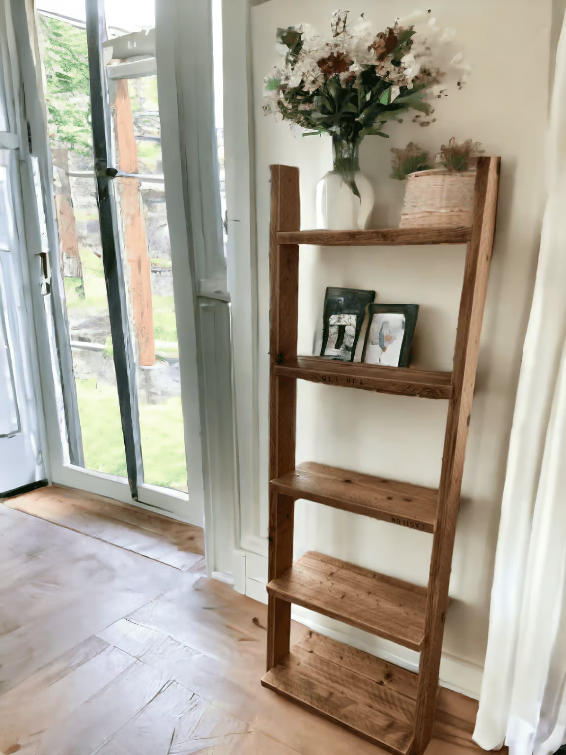 THE PISA - Reclaimed Wooden Ladder Shelves