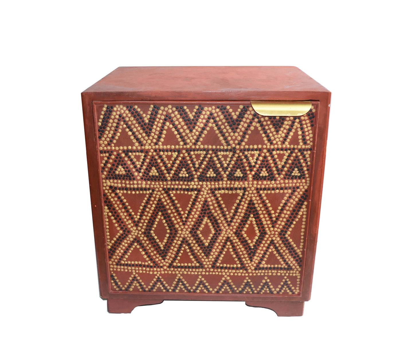 "Ebiriko" Beaded Burgundy Cabinet - Price Available on Request