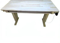 'Binsfeld' - Beechwood and Metal Adjustable Mechanized Sit/Stand Desk
